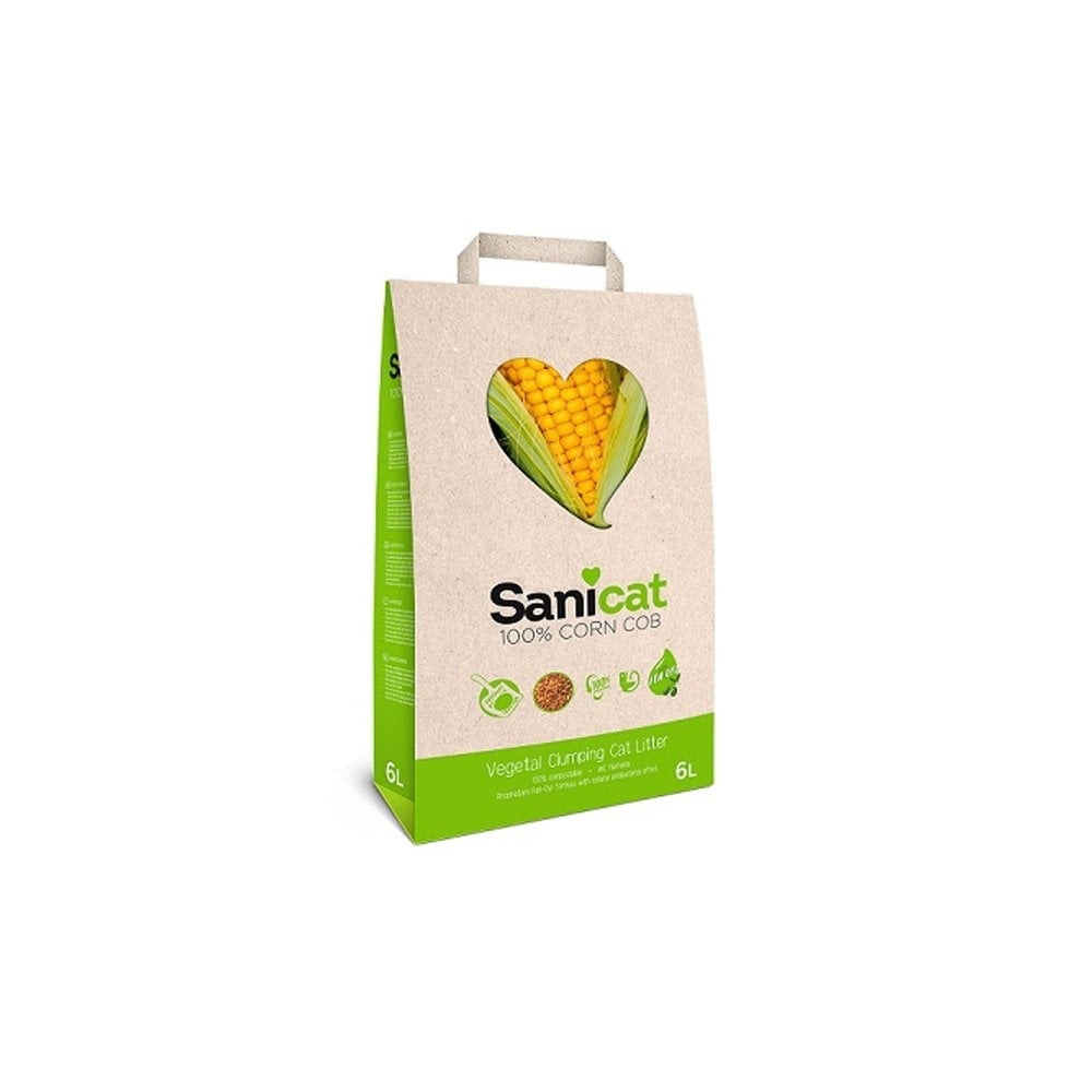 Sanicat 100 Corn Cob Cat Litter 6L Whilton Locks Garden Village