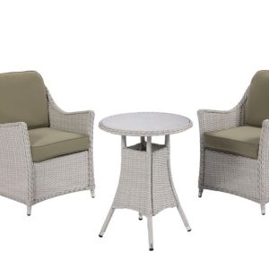 W Garden Living - Antigua Bistro Set - Pearl & Fern