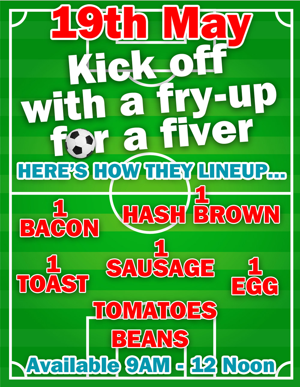 Full english breakfast £5