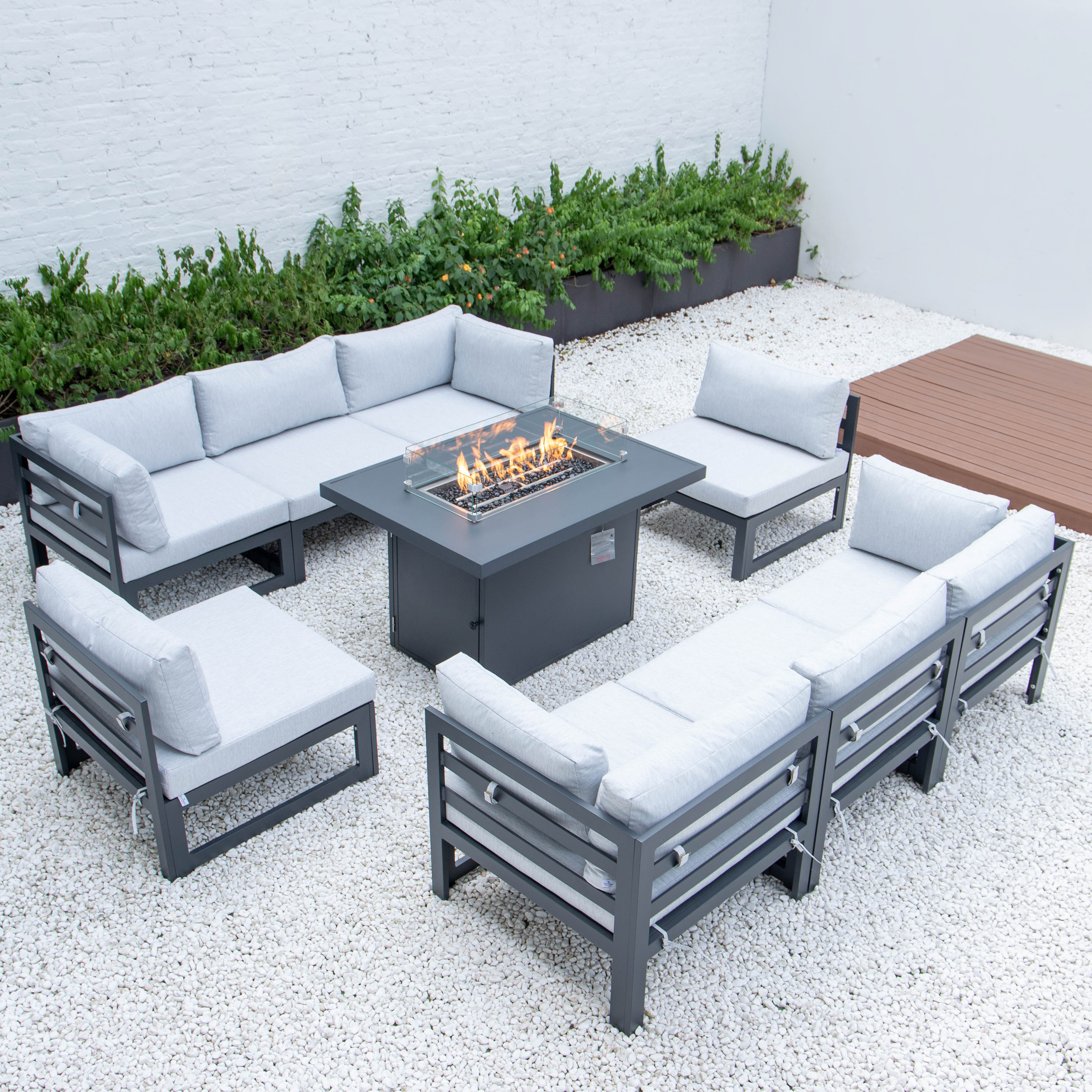 best price for Madley - Modular Aluminium Casual Dining Fire Pit Set