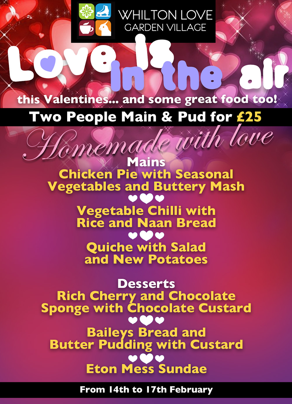 valentines meal northamptonshire