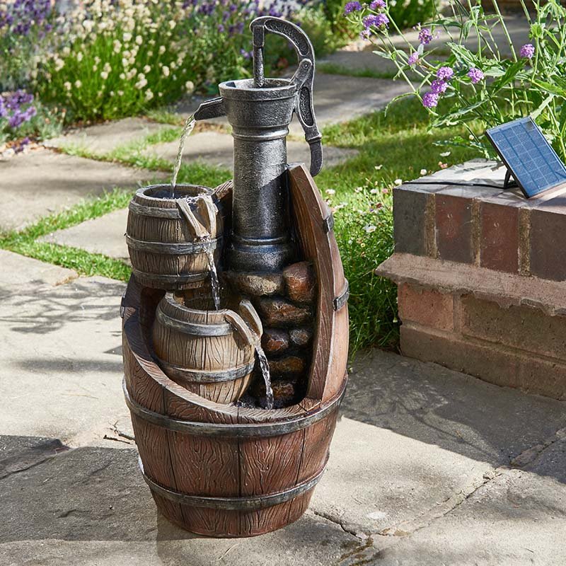 Whiskey Barrels Water Feature Smart Garden