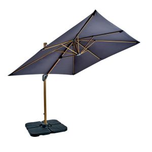 Aegean 2.5m Square Cantilever Parasol in DARK GREY - Including Base