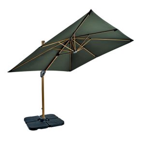Aegean 2.5m Square Cantilever Parasol in JUNIPER - Including Base
