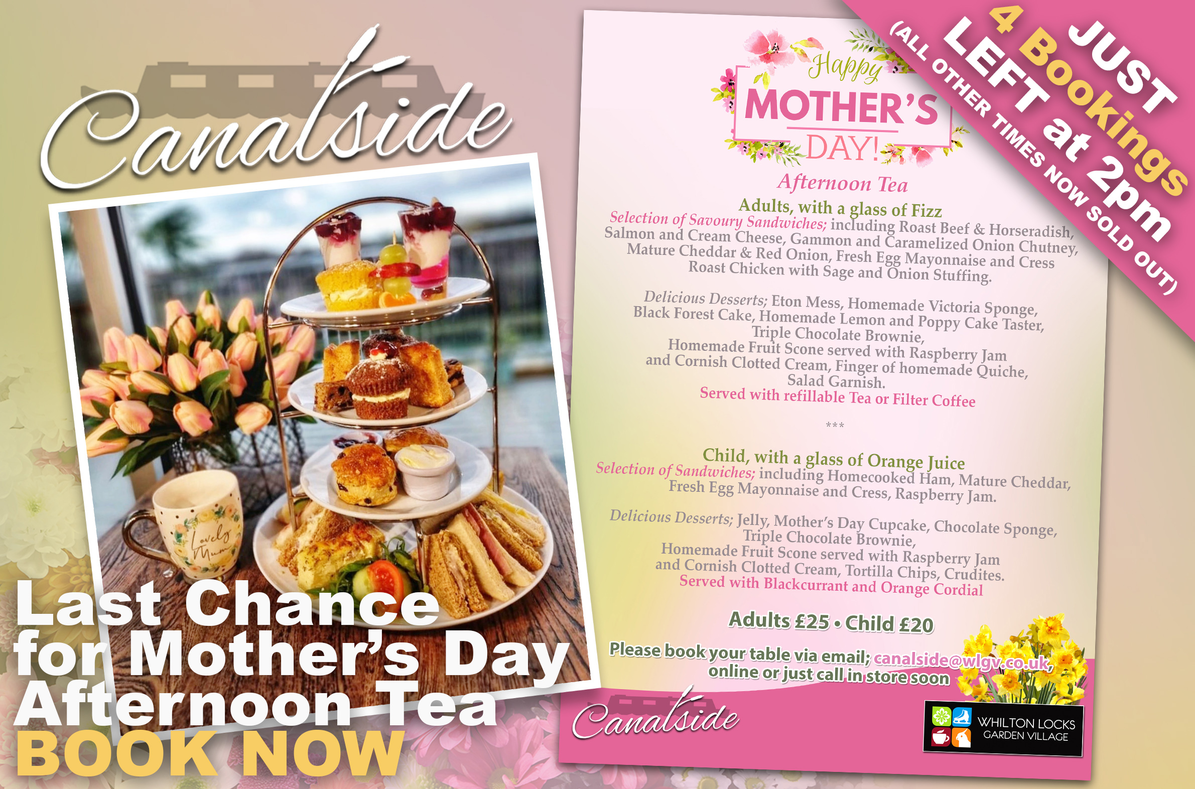 Mother’s Day Afternoon Tea: LAST CHANCE.