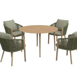 W Garden Living - St Lucia 4 Seat Set - Green