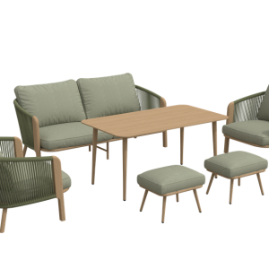 W Garden Living - St Lucia 6 Piece Lounge Set - Green