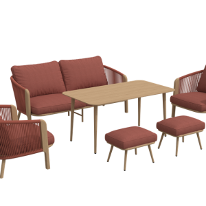W Garden Living - St Lucia 6 Piece Lounge Set - Auburn